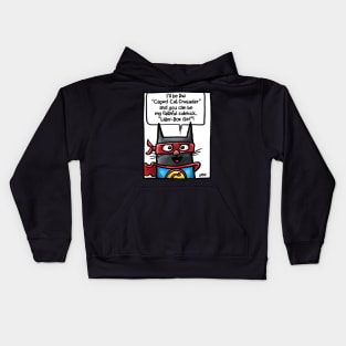 The Caped Cat Crusader Kids Hoodie